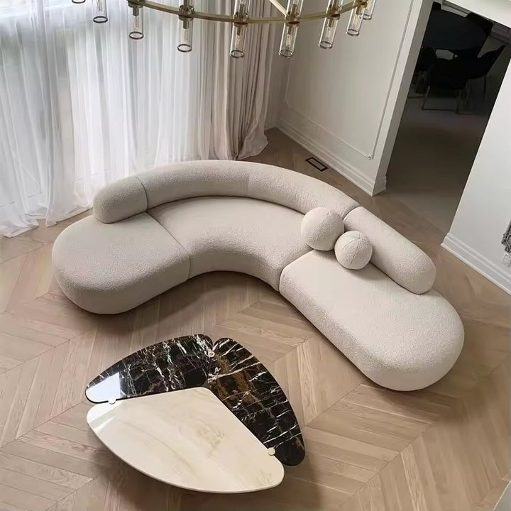 Orivo Curved Boucle Sofa